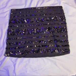Express Sequin Mini Skirt